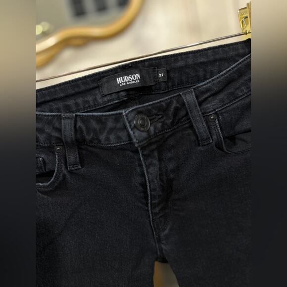Hudson Krista Super Skinny Jeans Black Size 27 Women’s Stretch Mid Rise - Picture 3 of 6